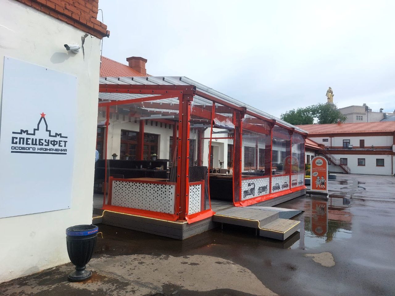 ПВХ шторы для летней террасы кафе в Великооктябрьском